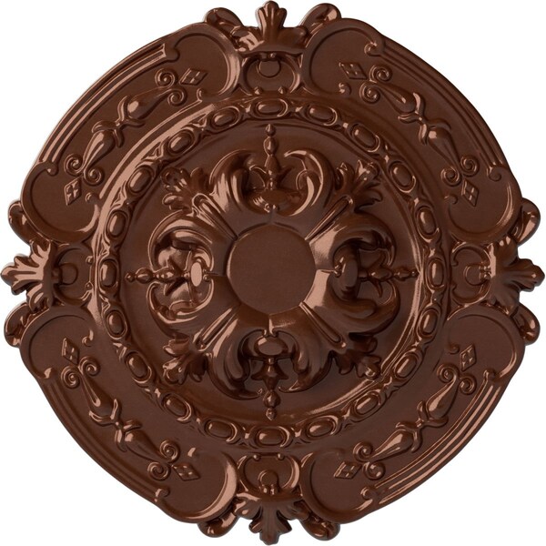 Ekena Millwork Southampton Ceiling Medallion (Fits Canopies up to 2 3/4"), 16 3/8"OD x 1 3/4"P, Copper Penny CM17SOCPS - main